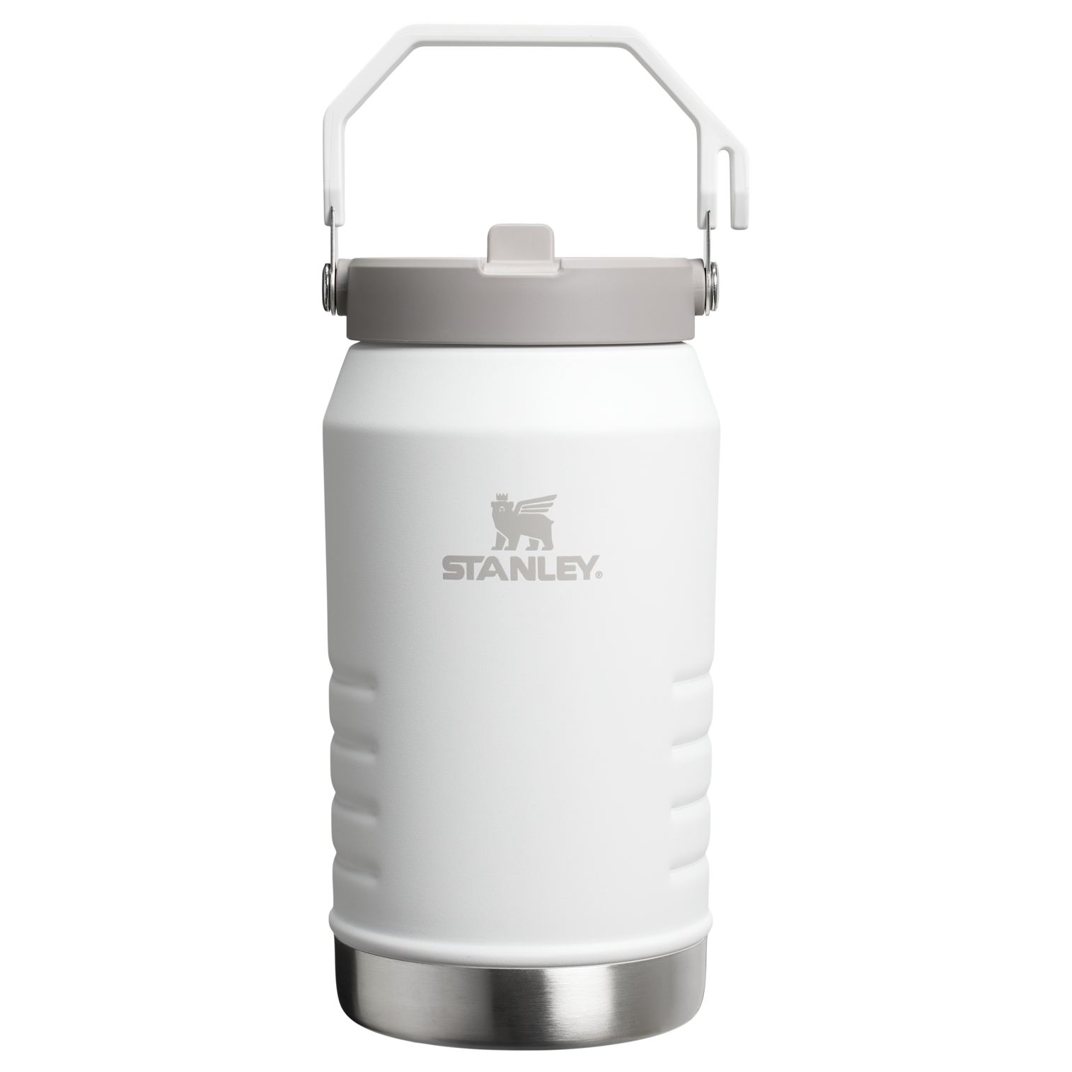 Stanley 64 OZ IceFlow Flip Straw Water Jug In Frost White